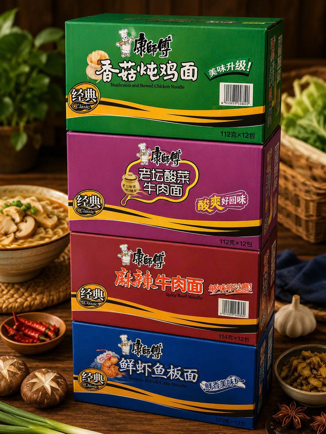 Thùng mì 12 hộp